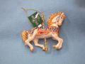 Adler White Carmel Style Carousel Horse