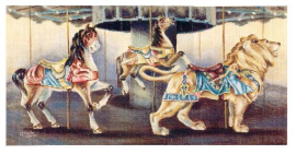 Lion and Horses