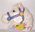 White horse w/yellow roses