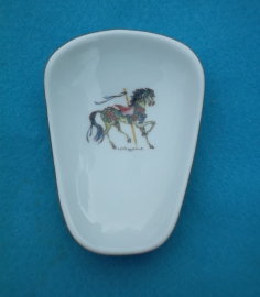 Spoon rest  Medium blue horse