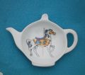 Spoon rest  small/ tea bag holder White horse